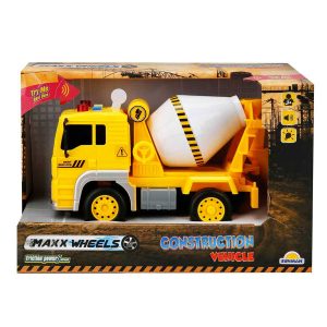 Masina de constructie cu lumini si sunete, Maxx Wheels, Betoniera, 20 cm