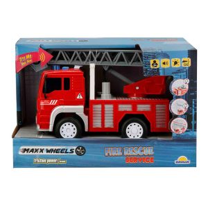 Camion de pompieri cu scara, Maxx Wheels, 20 cm
