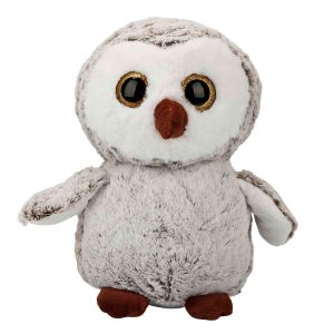 Jucarie de plus, Puffy Friends, Bufnita, Maro, 30 cm