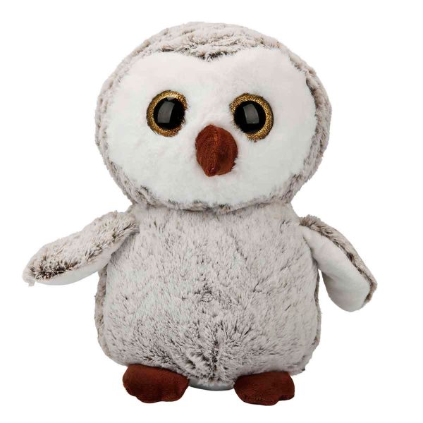 Jucarie de plus, Puffy Friends, Bufnita, Maro, 30 cm