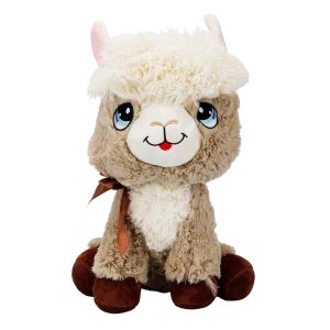 Jucarie de plus, Puffy Friends, Lama, Bej, 35 cm