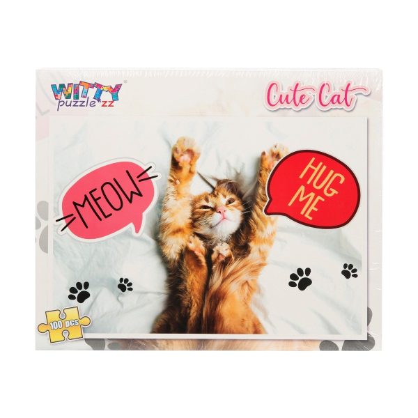 Puzzle Witty Puzzlezz, 100 piese, Pisica