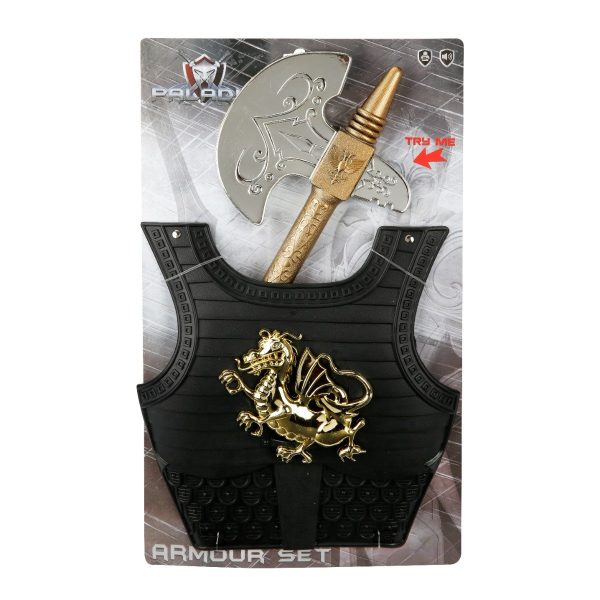 Set pentru cavaler, topor si armura cu lumini si sunete, Paladin