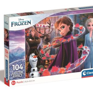 Puzzle cu sclipici Clementoni Disney Frozen 2, 104 piese