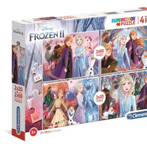 Puzzle Clementoni, Disney Frozen 2, 2 x 20 + 2 x 60 piese
