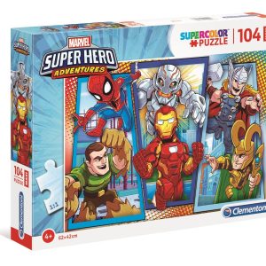 Puzzle Clementoni, Maxi, Marvel Superhero, 104 piese