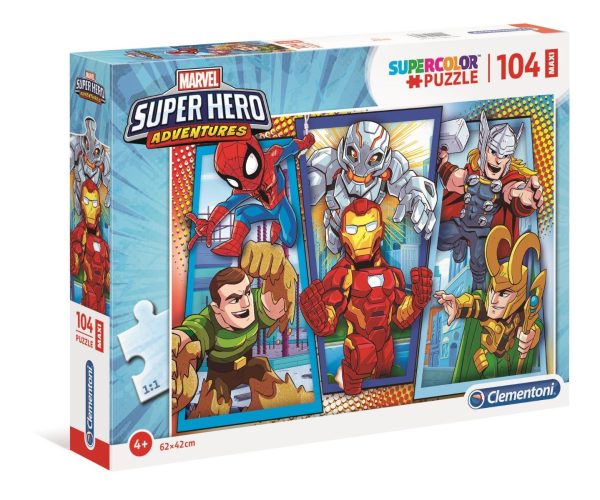 Puzzle Clementoni, Maxi, Marvel Superhero, 104 piese