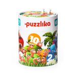 Puzzle din lemn, Cubika, Numara animalutele, 20 piese