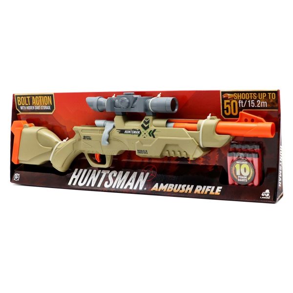 Pusca Ambush Rifle cu 10 sageti din burete, Huntsman, Lanard Toys