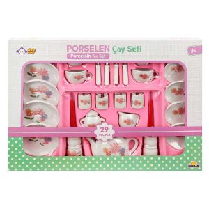 Set de ceai, din portelan, Little Chef, 29 piese, Flori