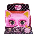 Geanta interactiva metalizata, Purse Pets, Roz, 20139590