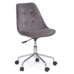 Scaun design din catifea pentru copii OFF 333 gri