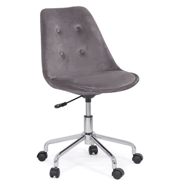 Scaun design din catifea pentru copii OFF 333 gri
