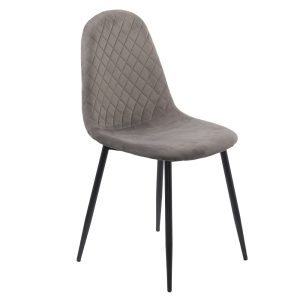 RESIGILAT - Scaun de bucatarie din catifea BUC 237X gri