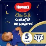 Scutece Chilotel de nopate Elite Soft Overnight Pants, nr 5, 12-17 kg, 17 buc