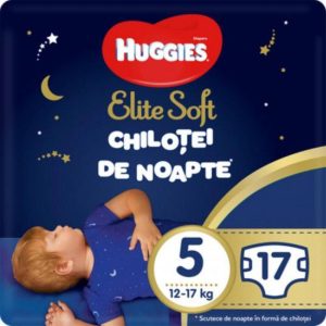 Scutece Chilotel de nopate Elite Soft Overnight Pants, nr 5, 12-17 kg, 17 buc