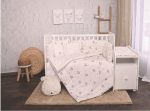Set lenjerie de pat Lorelli, cu 8 piese din bumbac ranforce, Trend, Blue aeroplane