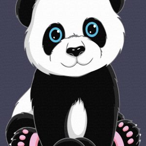 Set Pictura pe numere, Acuarello, Ursuletul Panda