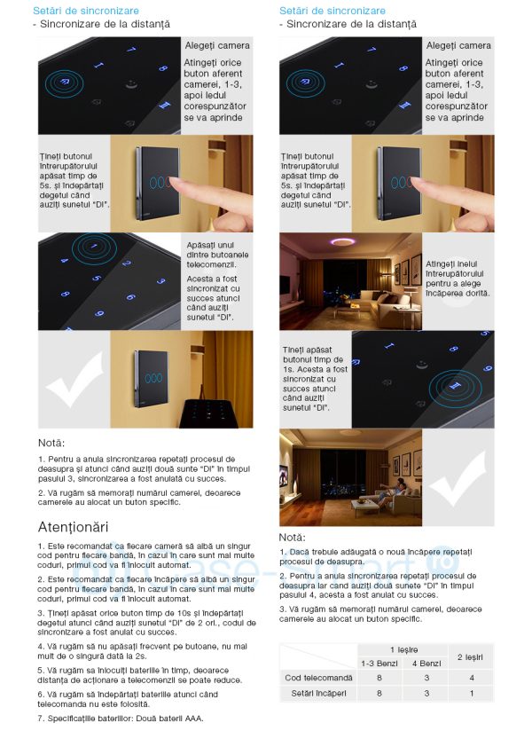 Telecomanda cu Touch Screen Livolo din sticla