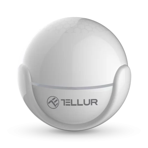 Senzor de miscare inteligent Tellur, Wi-Fi, Notificari aplicatie, Detectie 6 m