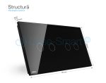 Panou intrerupator dublu+dublu cu touch Livolo din sticla