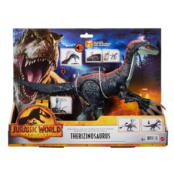 Figurina articulata, Dinozaur, Jurassic World, Therizinosaurus Sound Slashin, GWD65
