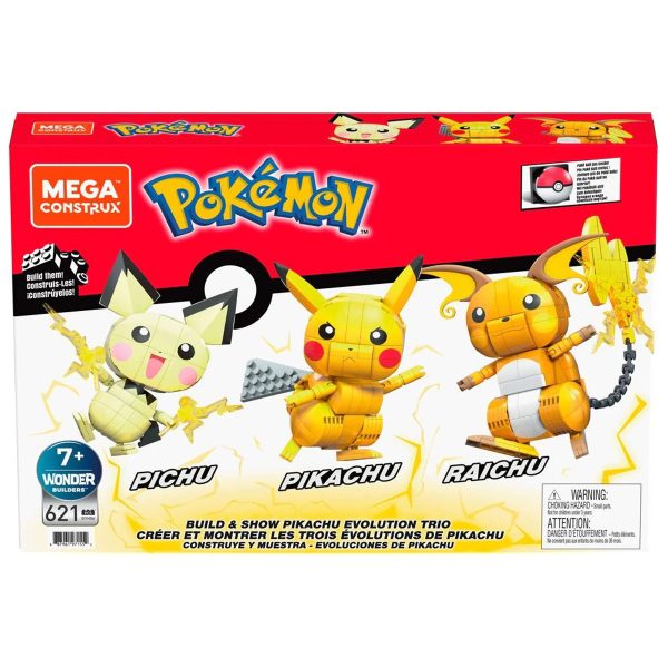 Set de constructie 3 figurine, Mega Bloks, Evolution Trio