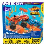 Set de constructie, Hot Wheels, Monster Trucks, Tiger Shark, 245 piese, HKF88