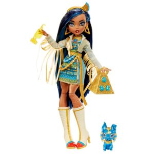 Papusa Monster High Cleo de Nile cu animalut si accesorii, HHK54