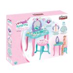 Set de joaca Masa de machiaj cu oglinda si scaun, Pilsan, Butterfly, 19 accesorii