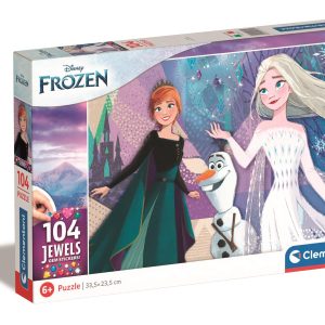 Puzzle Clementoni Disney Frozen Jewels, 104 piese