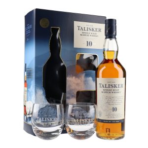 Talisker Whisky 10 ani Gift Set 0.7L