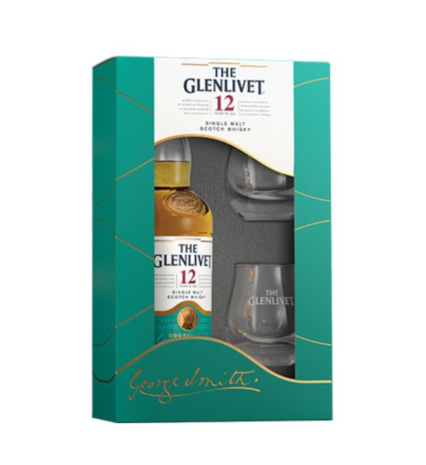 The Glenlivet Whisky 12 ani Gift Set 0.7L