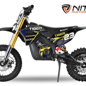 Motocicleta electrica Eco Tiger 1000W 36V 12 10 Albastru