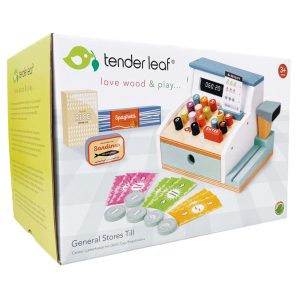 Casa de marcat cu scaner, din lemn, Tender Leaf Toys, premium