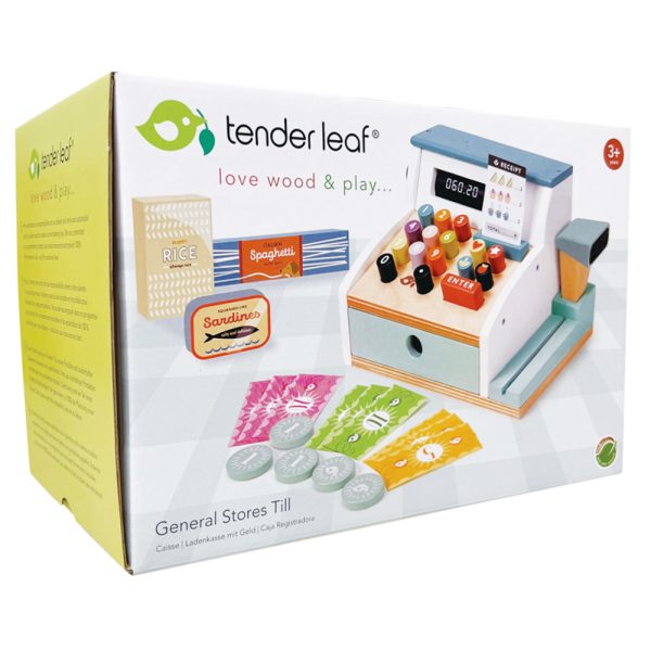 Casa de marcat cu scaner, din lemn, Tender Leaf Toys, premium