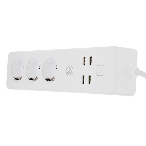 Prelungitor inteligent Tellur Wireless, 3 Prize, 4 x USB, 2200W, Cablu 1.8m