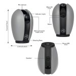 Camera inteligenta IP Wi-Fi Tellur, Smart, Rezolutie 1080P, Night Vision, IR, Gri