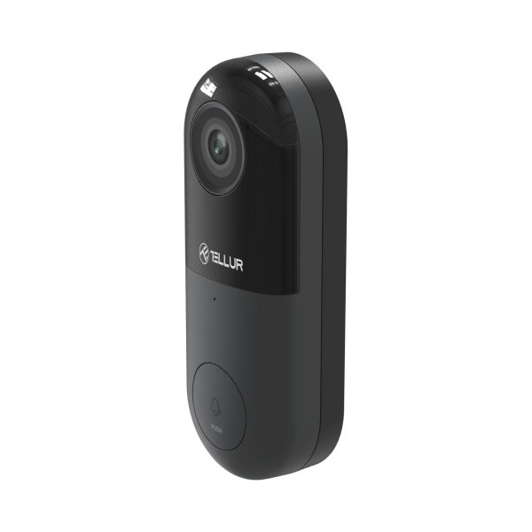 Videointerfon cu fir Tellur, Rezolutie 1080P, Infrarosu 130°, Wi-Fi, Slot microSD