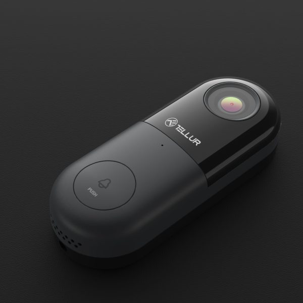 Videointerfon cu fir Tellur, Rezolutie 1080P, Infrarosu 130°, Wi-Fi, Slot microSD