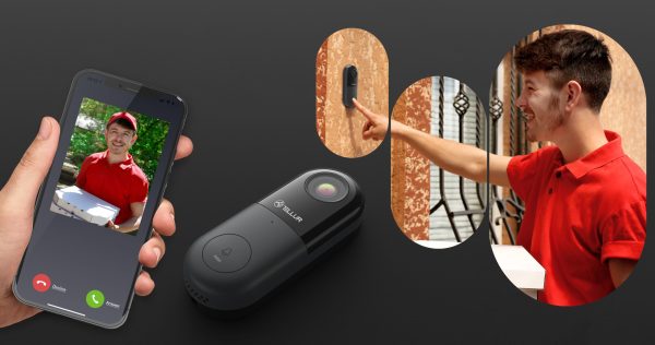 Videointerfon cu fir Tellur, Rezolutie 1080P, Infrarosu 130°, Wi-Fi, Slot microSD