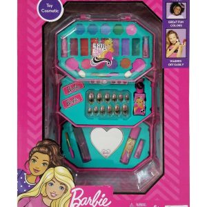 Trusa de Make-up octogonala, cu 3 niveluri, Barbie
