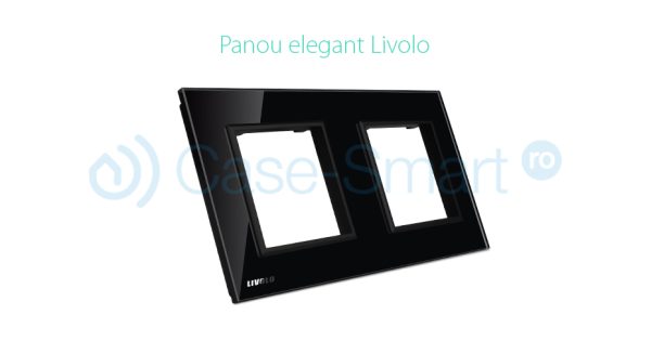 Rama priza dubla Livolo din sticla