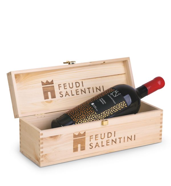 Feudi Salentini 125 Primitivo del Salento IGP Magnum Cutie Lemn - Vin Rosu Sec - Italia - 1.5L
