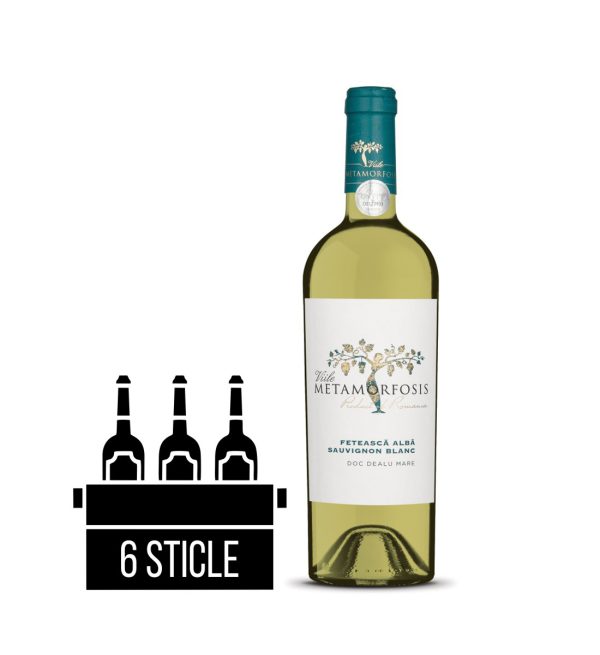 Viile Metamorfosis Fetesca Alba si Sauvignon Blanc BAX 6 st. x 0.75L - Vin Sec Alb - Romania
