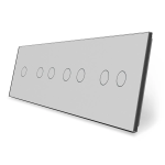 Panou intrerupator simplu + dublu + dublu + dublu cu touch LIVOLO din sticla