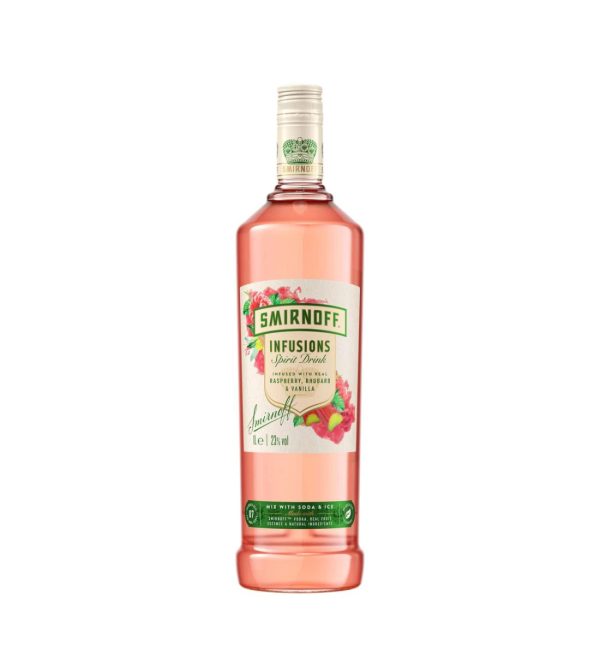 Smirnoff Infusions Raspberry Rhubarb Vanilla Vodka 1L