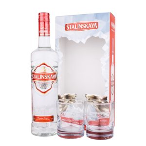 Stalinskaya Red Vodka Gift Set 0.7L
