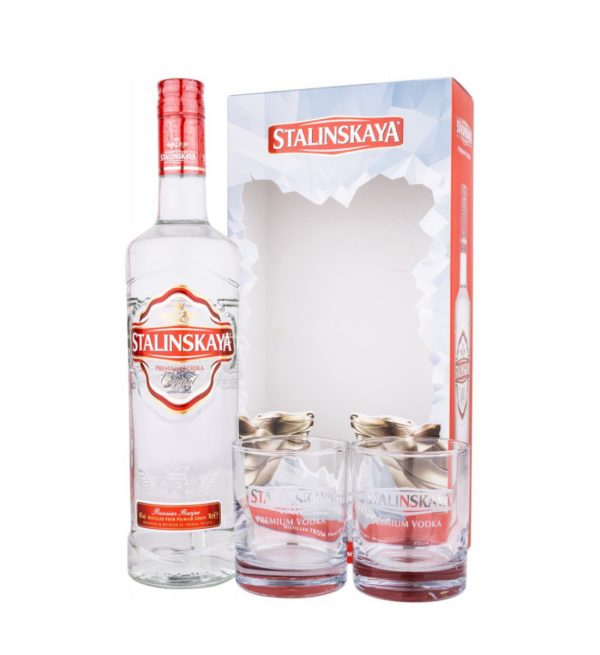 Stalinskaya Red Vodka Gift Set 0.7L