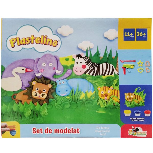 Plastelino - Set de modelat plastilina, 11 piese